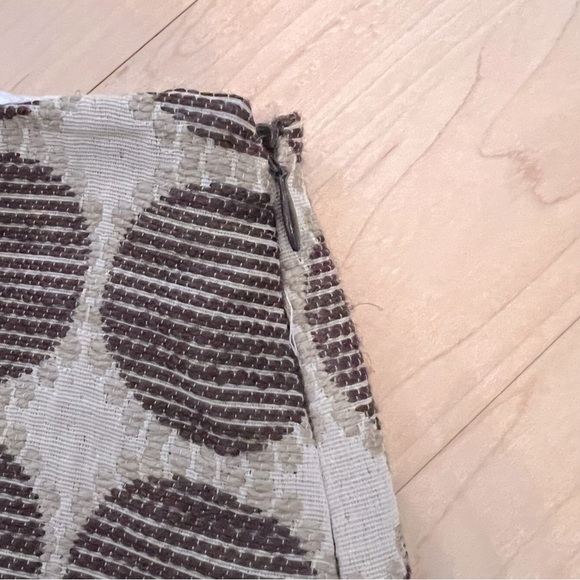 NWT Milly Coconut Brown Circle Print Mini Skirt - Picture 3 of 7